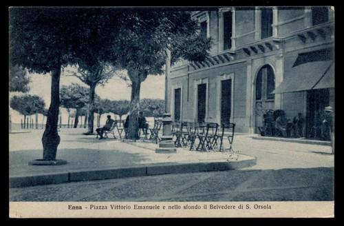 Cartolina enna piazza vittorio - cartolina,
