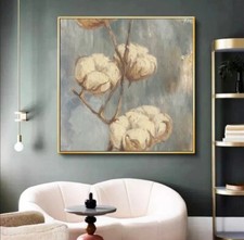 Cotone, fiori, quadro dipinto