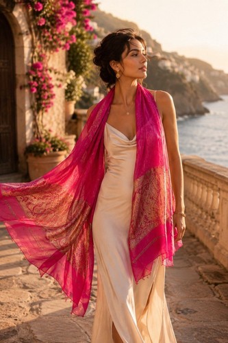 Sciarpa jacquard oversize - , 100%