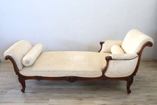 Chaise Longue antica in noce fine secolo '800