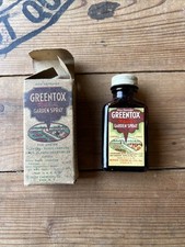 Vintage Greentox Garden Spray Bonide Chemical Co Utica, NY 1 oncia bottiglia