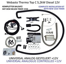 Webasto Thermo Top C 5,2kW Diesel Kit di montaggio universale +12V START NUOVO 1533 TIMER