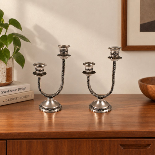 Rara coppia candelabri - di,