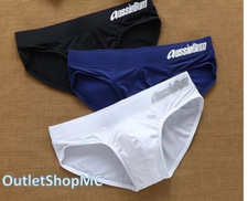 Costume da bagno slip nuoto AussieBum in nero, blu, navy, bianco e verde lime