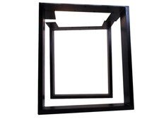 2 GAMBE TAVOLO in ferro INDUSTRIAL rettangolari rinforzate sez.10x3cm GTFTIR-01