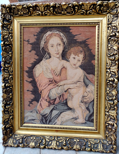 Antico quadro arazzo madonna - quadro,