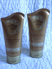 AVON 2 X MASCHERE VISO PLANET SPA RADIANCE RITUAL LIQUID GOLD CON ORO E OUD 50ml