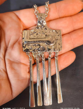 lunga collana  argentata con