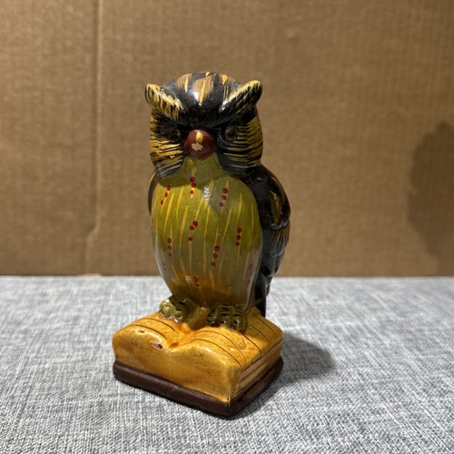 Old scholar owl figurine - scholar,