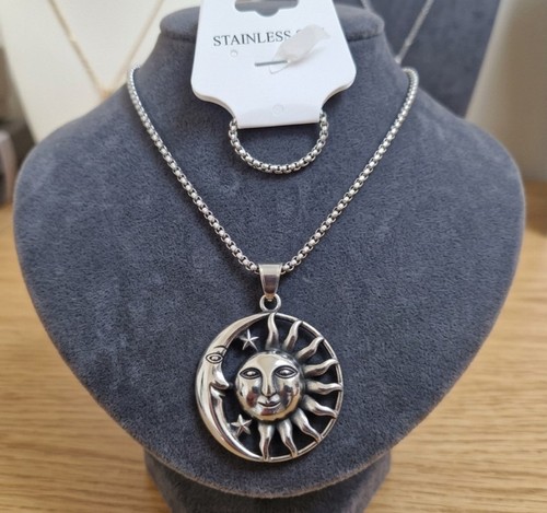 Collana sole luna ciondolo - luna,
