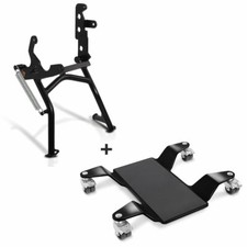 Cavalletto Centrale + Carrello Sposta Moto per Kawasaki KLE 500 90-07 nero