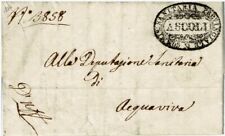 Storia postale italiana-Bolli delle Marche- Lettera Ascoli-Acquaviva 1836 Sanità