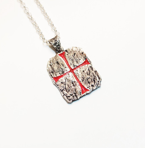 Collana croce rossa templare - collana,