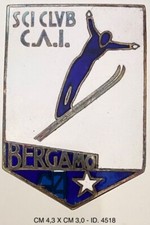 BERGAMO DISTINTIVO SCI CLUB CAI CLUB ALPINO ITALIANO 1926.1943 REGNO D’ITALIA