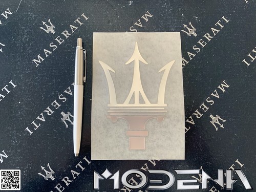 Emblema argento maserati - emblema,