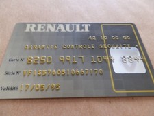 Francia 1 Carta fedeltà "Renault" (No Phone)