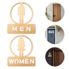 2 Pcs Cartello Toilette