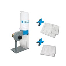 Aspiratore per trucioli + sacco filtraggio + 10 sacchi in plastica FERVI KIT0128