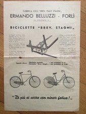Fabbrica cicli Belluzzi Forli biciclette depliant originale brochure