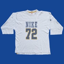 Nike #72 Football 90s Vintage T Shirt Size Large Grey Blue Oversize 