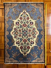 TAPPETO Isfahan trama seta Iran cm 103 x 60 certificato
