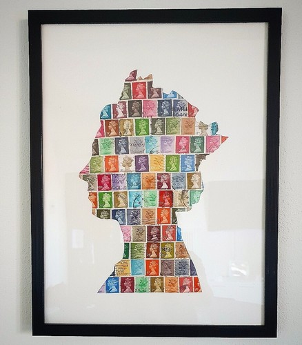 Quadro con francobolli della