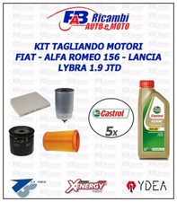 KIT TAGLIANDO MOTORI FIAT ALFA ROMEO 156 LANCIA LYBRA 1.9JTD +5 CASTROL  5W30