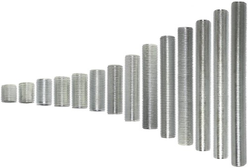 Tubo filettato m10x1 ferro - filettato,