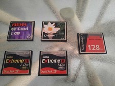 Lotto CF Card Compact Flash 1Gb 128 Mb Vintage PC Amiga Apple