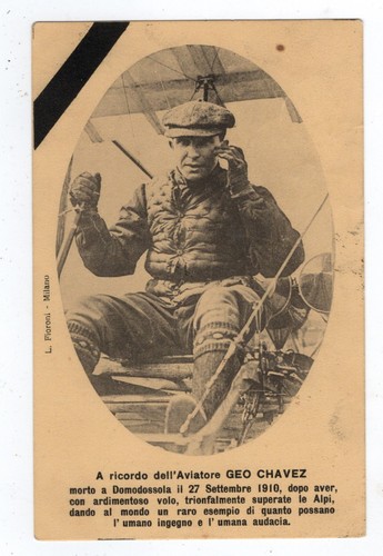 Cartolina geo chavez - chavez, 1910