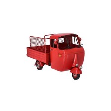 Modellino Ape Car Moto Piaggio Rossa Vintage in metallo Latta Nuova