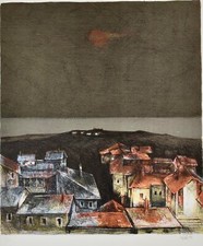 Giovanni Cappelli-litografia s. titolo num. 44/100-cm.70x50-Firma+data+tiratura