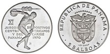 5 BALBOAS. Ag. PANAMÁ, 1970
