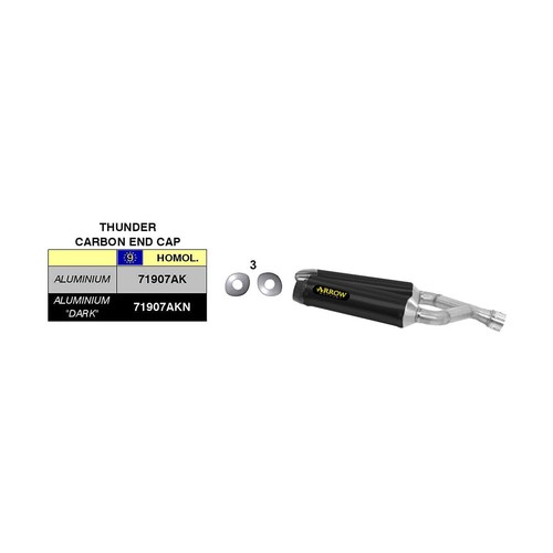 Marmitte arrow slip thunder - arrow, slip-on