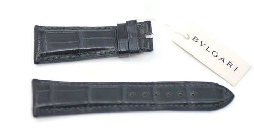 Bulgari grey leather - grey, strap