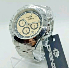 OROLOGIO UOMO LORENZ CRONOGRAFO TACHIMETRICO IN ACCIAIO,CON DATARIO CASSA 40mm