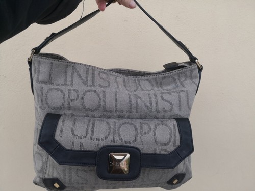 Borsa grigia vero tessuto - vero,