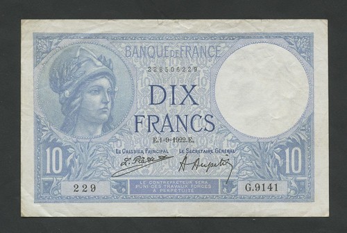 Francia franchi 1922 - 10,