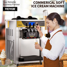 VEVOR Gelatiera Da Banco 22-30 L/Ora Macchina per Gelato Soft 2200 W a 3 Gusti