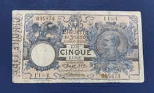 Banconote Italiane Lire 5 Raro