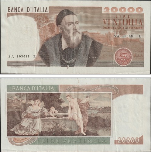 20000 lire 1975 tiziano - 20000, 21/2/1975