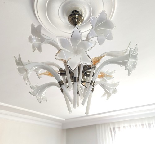 Lampadario vintage vetro - lampadario, di