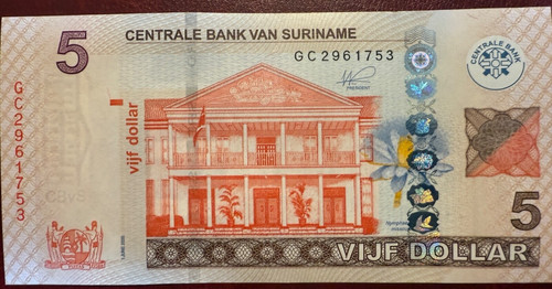 Suriname p162 dollari nd - p162,