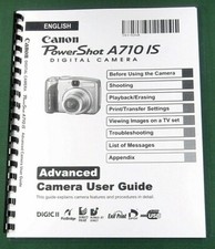 Canon PowerShot A710 IS Manuale avanzato: 139 pagine e cover protettive