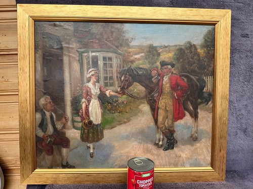 Grande antico dipinto olio - grande,