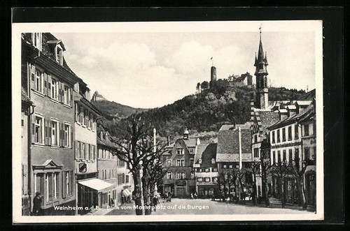 Cartolina weinheim b - weinheim,