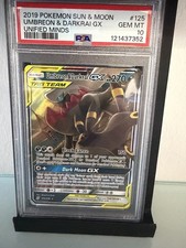 Pokemon Umbreon & Darkrai GX 125/236 Unified Minds PSA 10 GEM MINT ENG inglese