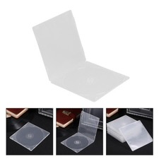 60 Pezzi Custodia Trasparente Singola CD DVD Scatole Slim Trasparente Storage Organizer CD Box