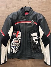 Giacca Moto Ducati Meccanica Pelle Taglia 50 M Ducati Corse Guanti M