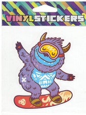 Snowboard Yeti! Adesivo in vinile di qualità resistente ai raggi UV/intemperie